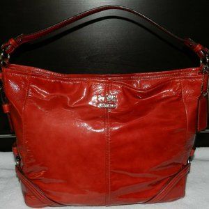 Coach Chelsea Katarina Paprika Patent Leather Hobo